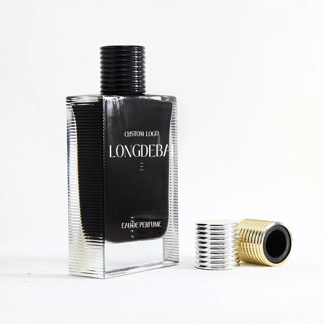 Luxury Cylinder Square Parfum Botol  50ml 100ml Empty Parfum Spray Bottle Crimp Perfume Glass Bottle.